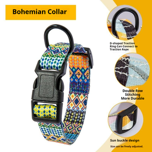 Nuovo collare per cani all'ingrosso in poliestere <span class=keywords><strong>Pet</strong></span> collare con stampa gatti e cani in poliestere collare guinzaglio Set - Product Image 6