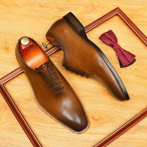 Chaussures en cuir pour hommes, haut de gamme, sur mesure, élégantes, en cuir véritable, pour tenue de travail formelle, tendance - Product Image 3