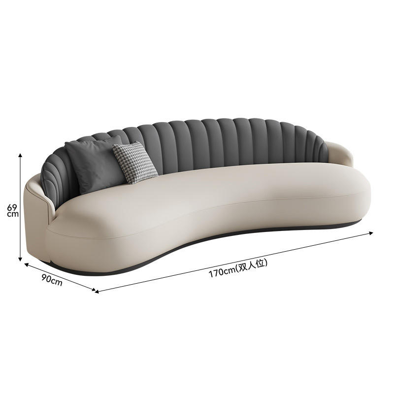 Siège double, 170 cm (blanc cassé/gris foncé)