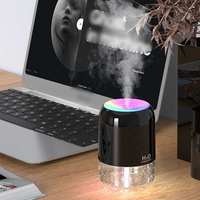 Penyegar Udara Mini USB RGB Portabel, Pelembap Udara H2O Kabut Dingin, Diffuser Aromaterapi Minyak Esensial, Kontrol Kelembapan Daya 5V untuk Rumah