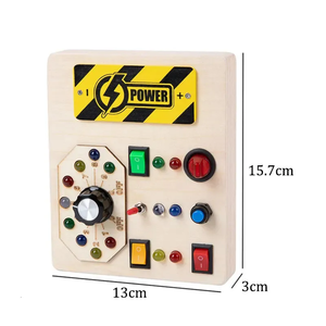 2024 Cpc Ce Montessori Busy <strong>Board</strong> LED Light Switch Simulation Car Steering Wheel Sensory Training Wooden Busy <strong>Activity</strong> <strong>Board</strong> - Product Image 2