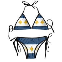 Nuevo Diseño de Bikini Sexy para Adultos, Diseño de Bandera Brasileña, Patrón Personalizado, Bikini Sexy para Mujer Joven, Bikini Sexy XXX