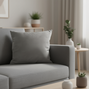 Cuscino in Velluto Olandese 60*60 Grigio, Elegante Cuscino per Seduta - Product Image 3