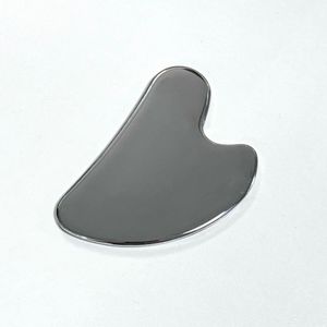 Plaque guasha en acier inoxydable en forme de cœur - Product Image 2