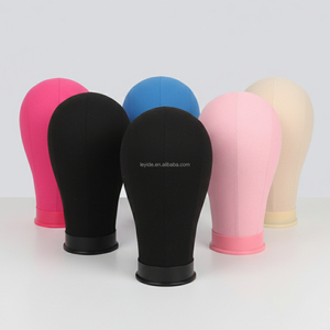 AliLeader彩色高品质帆布块头假发制作头21-25英寸假发模特头假发制作 - Product Image 2