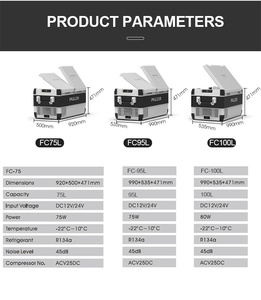 Refrigerador de Doble Zona de 95L con Compresor DC 12/24v para Auto, Refrigerador Portátil para Camping, Nevera Pequeña, Congelador Portátil - Product Image 6