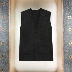 PB&ZA Women 2025 Autumn New Fashion Loose Wool V-neck <b>Vest</b> Sweater Vintage Sleeveless Waistcoat Chic <b>Suits</b> Knitted Tops - Product Image 3