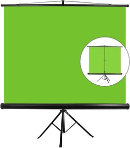 Écran <span class=keywords><strong>vert</strong></span> pliable avec trépied, <span class=keywords><strong>fond</strong></span> chromakey rétractable, support de diffusion en direct pour jeux - Product Image 2