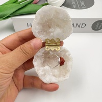 Personnalisation d'usine Artisanat en cristal naturel Agate blanche Boîte à bagues géode marocaine pour cadeaux