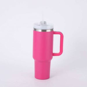 Stainless Steel Tumbler Handle Straw 30 Oz Vacuum Insulated Leak-Proof Eco-Friendly Travel Mug <b>Hot</b> Cold <b>Drinks</b> Multiple Colors - Product Image 3