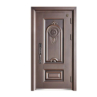 Portes d'entrée en acier de sécurité de haute qualité, étanches, en métal, pour l'extérieur de la maison