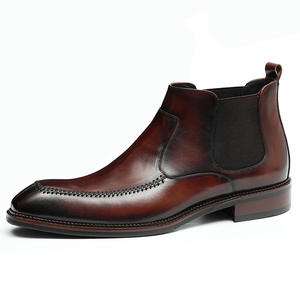 Men's Leather <b>Boots</b> for Business Formal Wear Cowhide Chelsea <b>Boots</b> Cowhide Mardi <b>Boots</b> - Product Image 3