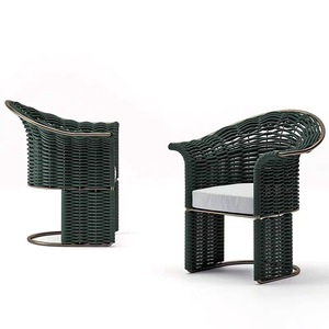 Ensemble de mobilier de jardin moderne <span class=keywords><strong>en</strong></span> aluminium et corde, comprenant un canapé, une table et des chaises avec coussins confortables pour <span class=keywords><strong>salon</strong></span> extérieur - Product Image 3