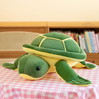 Peluche Tortue Marine Verte et Rose de Simulation en Gros, Coussin de Canapé, Grand Coussin Mignon, Cadeau pour Enfants et Filles