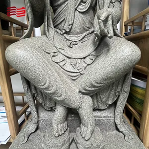 Escultura de mármol Escultura de piedra de Buda Figura personalizada Escultura Piedra al aire libre Producción de monumentos