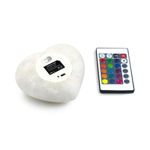 Lampe en <span class=keywords><strong>gypse</strong></span> blanc naturel, cristal de quartz rose, cœur sculpté, <span class=keywords><strong>pierre</strong></span> précieuse, style Feng Shui, faite à la main, décoration de Noël, semi-précieuse - Product Image 5