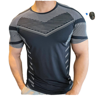 Venta al por mayor 100% poliéster deporte en blanco liso camisetas para hombres de manga corta personalizado Digital de alta calidad Casual para la venta