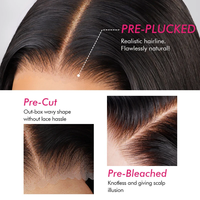 Perruque Lace Front 100% Cheveux Humains Vierges Vietnamiens, Cuticules Alignées, Lisses, Newwave, Cheveux Bruts Vietnamiens Ultra-Lisses