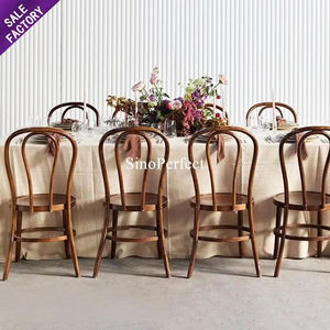 Chaises à dossier croisé en bois avec siège en rotin, prix raisonnable, pour mariage, réception, événements - Product Image 6