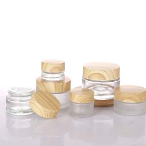 โหลแก้วกลมเคลือบพร้อมฝาไม้โถออกแบบตามสั่ง - Product Image 1