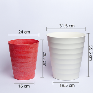 Pots de jardin en plastique PP moulés par injection avec logo personnalisé, pots à fleurs décoratifs résistants et écologiques, grande taille - Product Image 4