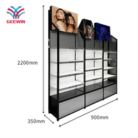 Support d'affichage cosmétique commercial, présentoir de maquillage, armoire murale, unité de rangement pour produits de soin de la peau