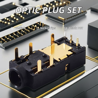 Connecteur de montage de carte PCB de réception optique de fibre audio de prise de fibre de casque de 3.5mm