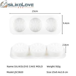 Custom Logo 3-Cavity DIY Handmade Pastry Silicone Orange/Lemon <b>Slice</b> Shape Decoration Chocolate <b>Cake</b> Soap Mold - Product Image 5