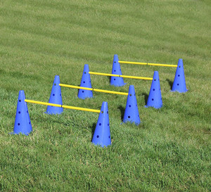 Juego de conos de vallas deportivos al por mayor, conos de entrenamiento y postes de agilidad, equipo de entrenamiento de velocidad de escalera de agilidad ajustable para niños - Product Image 2