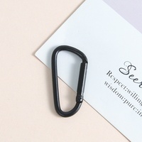Mousqueton en alliage de zinc coloré, minimaliste, avec peinture émaillée, type D, forme gourde, pour bijoux, accessoires de porte-clés DIY, sacs et poupées
