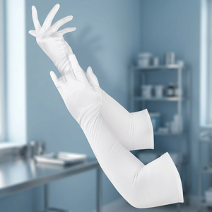 Gants élégants blancs longs pour opéra, en polyester et lycra extensible, pour soirée formelle, mariage, robe de mariée, soirée, pour femmes - Product Image 3