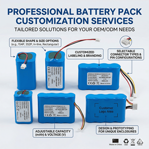 Bateria de Lítio 18650 1S4P Recarregável de Alta Capacidade Li-ion Máx. 10A para E-bike, Scooter, Robô Aspirador, Drone OEM - Product Image 1