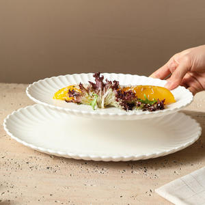 Оптовая продажа: Новая овальная тарелка из фарфора для рыбных блюд, безопасная для микроволновой печи, современный дизайн для дома и ресторанов, западный стиль - Product Image 3