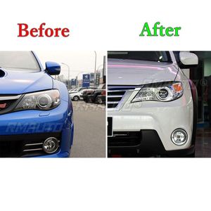 2 pièces de garnitures de phares en fibre de carbone pour Subaru Impreza WRX 10ème génération 2008-2011, autocollants de voiture, garnitures de phares - Product Image 6