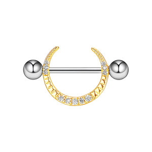 Pezón de cristal de acero inoxidable, joyería perforada, PVD, pezón Sexy, joyería perforada, anillo de pecho para mujer - Product Image 4