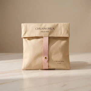 Pochette à bijoux en coton recyclable avec logo personnalisé, fermeture à cordon pour bagues, boucles d'oreilles, colliers, épingles à cheveux - Emballage cadeau - Product Image 5
