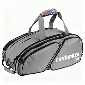 Sac à raquettes de pickleball et de tennis en polyester pour femmes, personnalisable gratuitement, sac à dos de badminton, sac fourre-tout avec accessoires de pickleball - Product Image 3