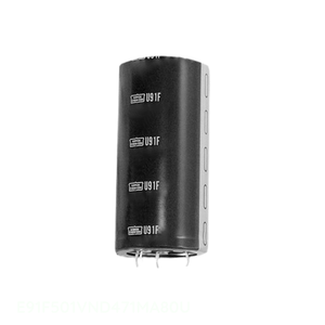 ตัวเก็บประจุแบบมีรู470 uF 470 uF 20% 500V คาปาซิเตอร์แบบมีรู E91F501VND471MA80U - Product Image 1