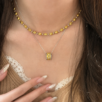 Collier en argent sterling 925 avec zircon, plaqué or 18 carats, pendentif coulissant en filigrane, chaîne vintage pour femme, bijoux en gros personnalisés