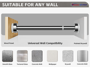ARODDY Tringle à <span class=keywords><strong>rideau</strong></span> <span class=keywords><strong>de</strong></span> salle <span class=keywords><strong>de</strong></span> bain sans perçage, réglable, <span class=keywords><strong>extensible</strong></span>, tringle à <span class=keywords><strong>rideau</strong></span> <span class=keywords><strong>de</strong></span> <span class=keywords><strong>douche</strong></span>, vente en gros - Product Image 4