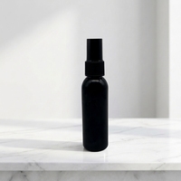 Flacon pulvérisateur à fine brume en PET noir, rechargeable, vide, en plastique, pour parfum, voyage, emballage cosmétique, vente en gros