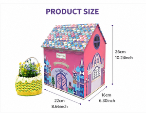 Custom Pink Castle House Shaped Advent <b>Calendar</b> Box with Roof Rigid Cardboard Christmas Blind Box Mystery Packaging for Gift - Product Image 2