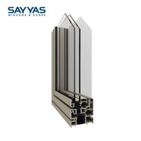 Juego de Puertas Abatibles y Ventanas Corredizas Horizontales de Aluminio Moderno en Color Personalizado para Sala de Estar/Apartamento, Impermeables e Insonorizadas 5
