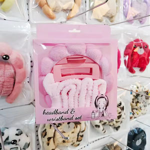 <span class=keywords><strong>Kit</strong></span> de lavage du visage comprenant un ensemble bandeau nuage et bracelet, un joli bandeau à nœud, un bandeau torsadé imprimé léopard fait main <span class=keywords><strong>pour</strong></span> femmes - Emballage personnalisé - Product Image 4