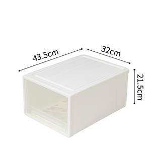 Stackable Storage Container 30L Stackable Ivory Black Plastic Storage Drawer Container Customized Color