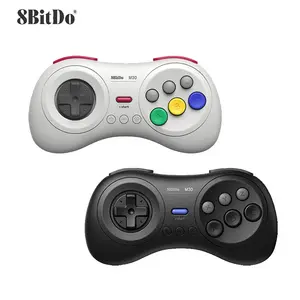 8Bitdo M30 pengontrol Bluetooth untuk Switch Windows Android tata letak 6 tombol untuk permainan klasik SEGAs (putih)