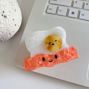 Chất lượng cao Acetate thực phẩm Grabber mỉm cười facebread, <span class=keywords><strong>S</strong></span> Hark <span class=keywords><strong>clip</strong></span> các yếu tố của giấm bọc Clasp tóc Claw <span class=keywords><strong>Clip</strong></span> - Product Image 4