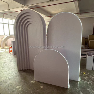 Ensemble de panneaux de fond carrés <span class=keywords><strong>en</strong></span> PVC blanc mat, personnalisables avec nom, pour baby shower, mariage, scène, événement, décoration, arrière-plan de photomaton - Product Image 6