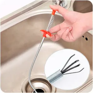 Hot Sale Household Hair Catcher Sewer Sink Tub Dredge Remover Spring Pipe Cleaning Tool 8230523