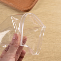 Sac à fermeture éclair en PVC transparent pas cher avec logo, fermeture éclair épaisse transparente pour boucles d'oreilles et bijoux, pochette pour pierres précieuses, sac à bijoux en PVC à vendre